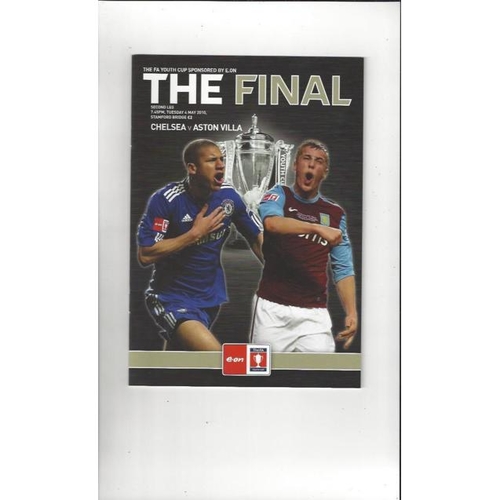 2010 Chelsea v Aston Villa FA Youth Cup Final Football Programme