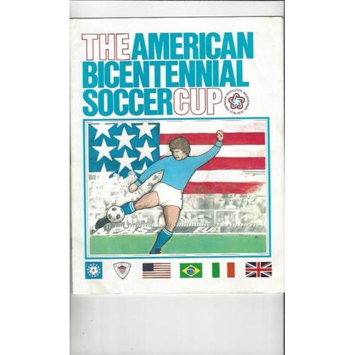 1976 USA v England American Bicentennial Cup Football Programme