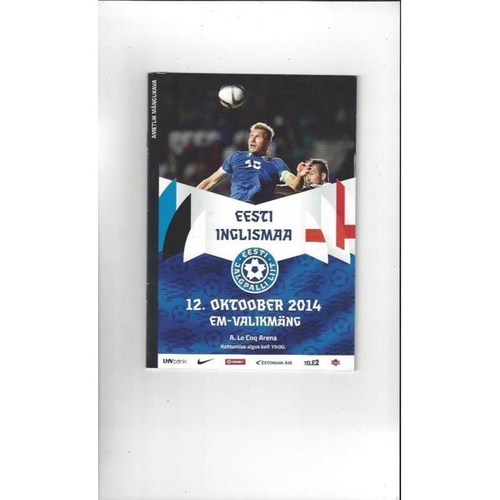 2014 Estonia v England Football Programme