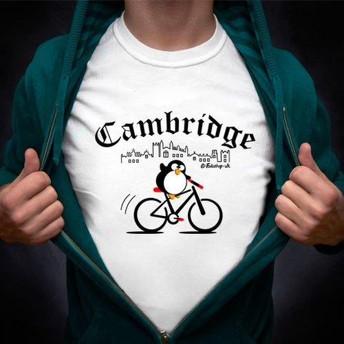 'Cambridge Cyclist' Adults T-Shirt