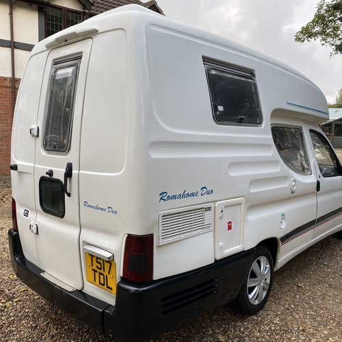 1999(T) Citroen Berlingo Romahome Duo Camper Van 1.9D - £9995