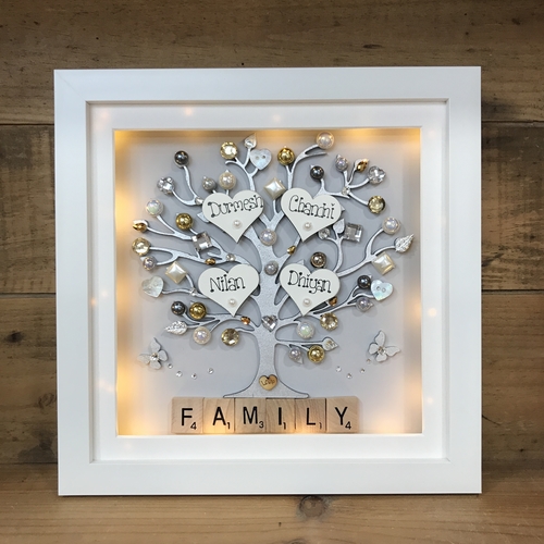 “Pretty with Pearls” Family Tree Frame