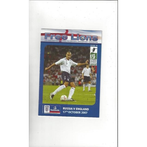 2007 Russia v England Football Programme