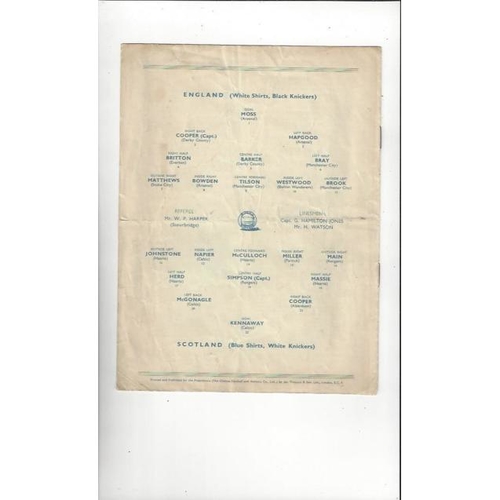 1934 English League v Scottish League Football Programme @ Chelsea