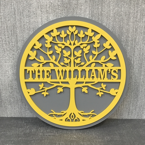 Customised Tree Of Life Monogram |Family Name sign