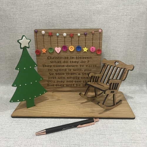 Christmas In Heaven Decoration | Customised Christmas Memorial | Save a Chair | Custom made Memorial Gift | Save A Seat