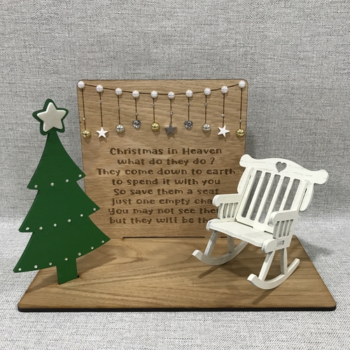 Christmas In Heaven Decoration | Customised Christmas Memorial | Save a Chair | Custom made Memorial Gift | Save A Seat