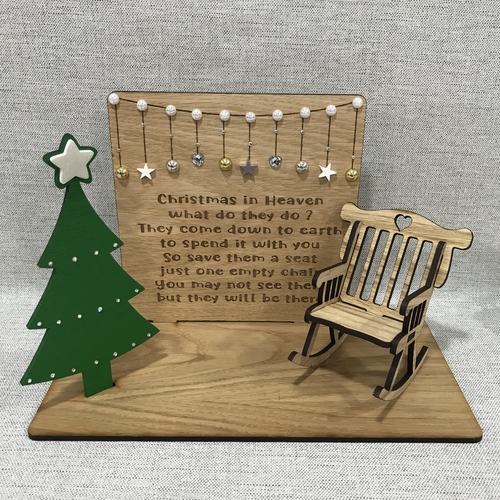 Christmas In Heaven Decoration | Customised Christmas Memorial | Save a Chair | Custom made Memorial Gift | Save A Seat