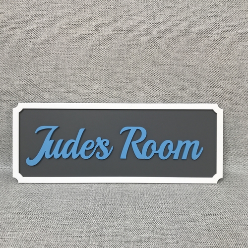 Large boys door sign