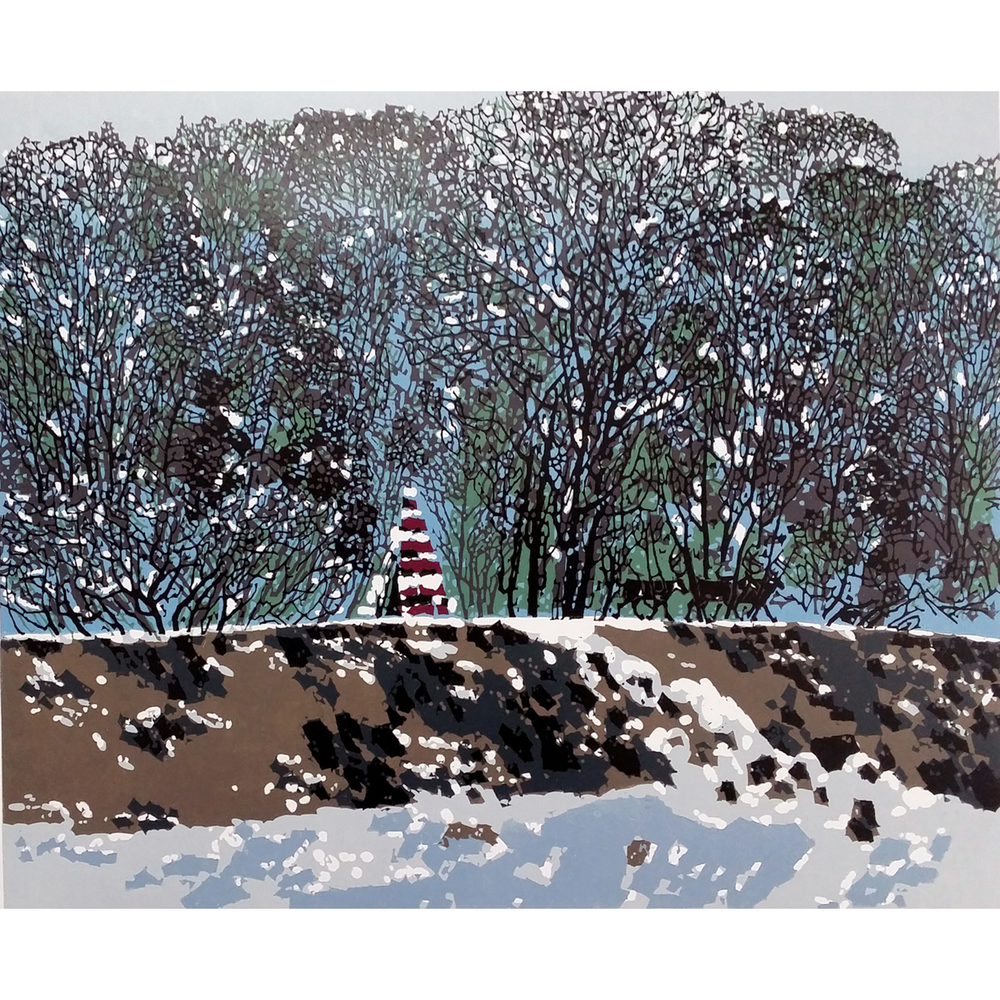 First snow on riverside