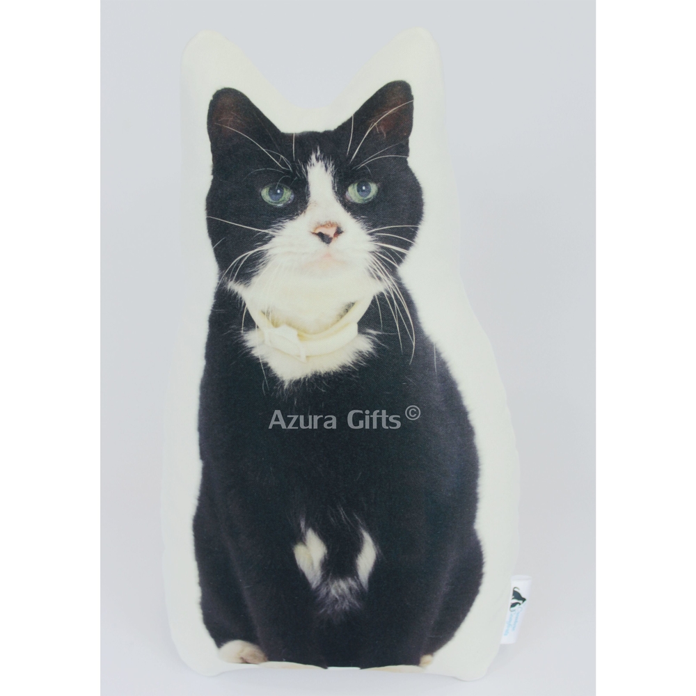 Black & White Shaped Cat Cushion (Adult)
