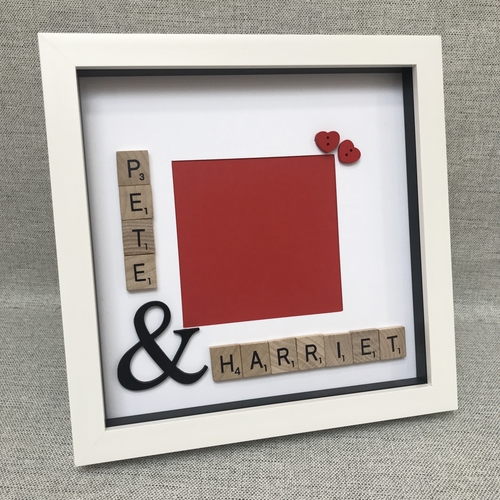 Scrabble names photo frame