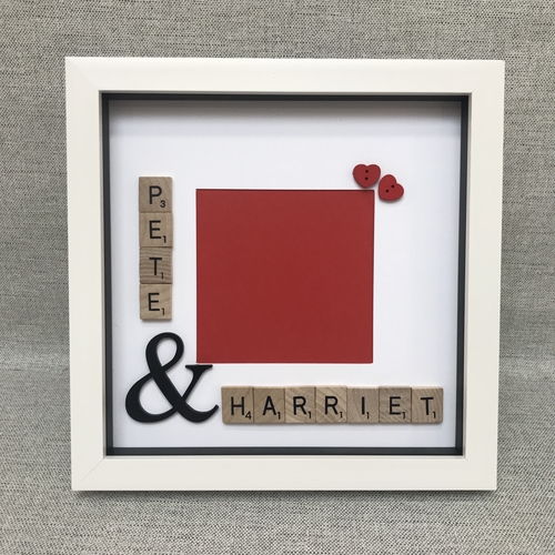 Scrabble names photo frame