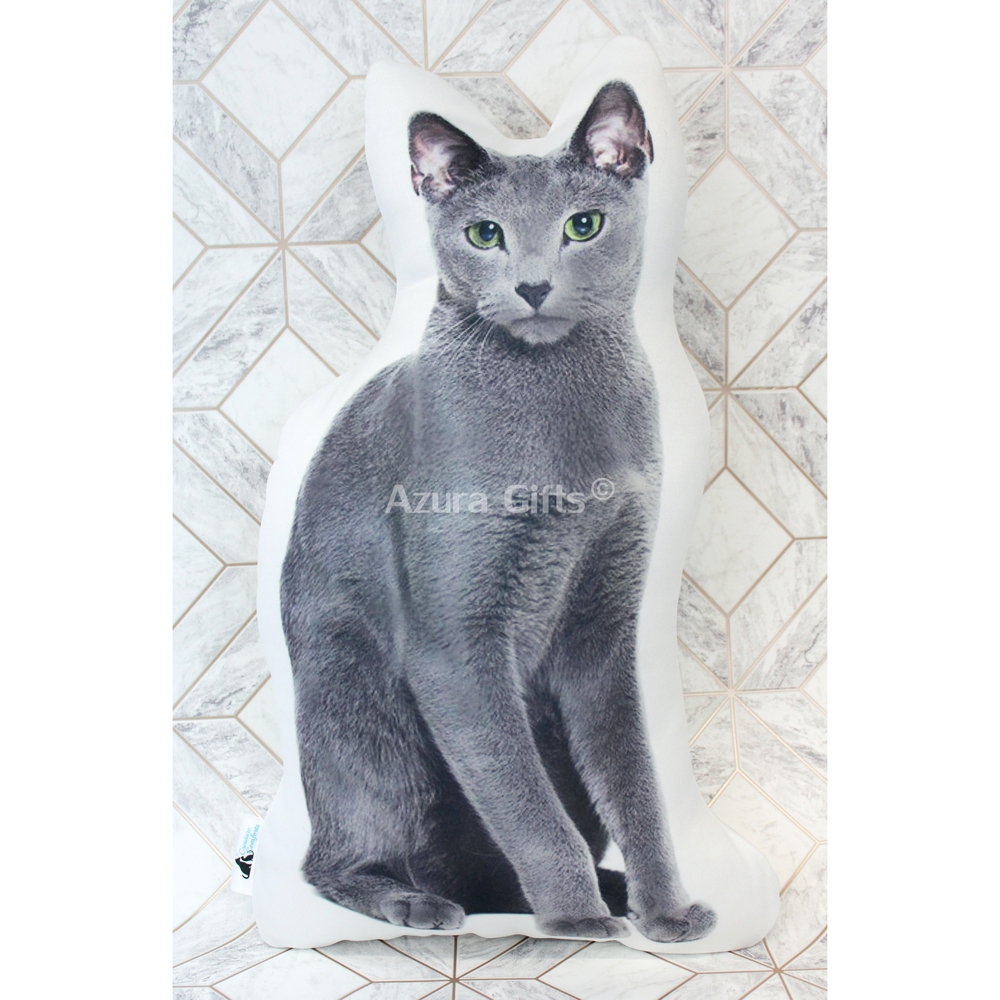 Russian Blue Shaped Cat Cushion