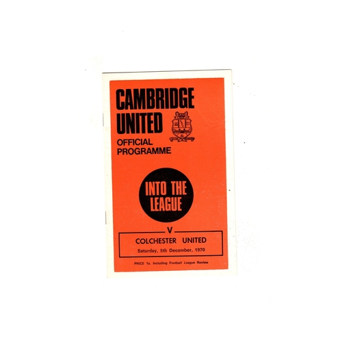 Colchester United Away Football Programmes