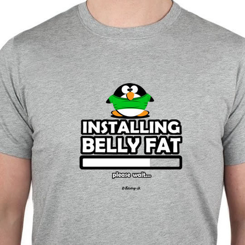 'Installing Belly Fat' Adult T-Shirt