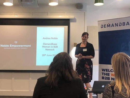 Inspirational Speaking at Demand Base's networking event