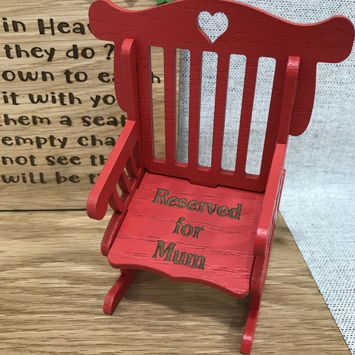 Christmas In Heaven Decoration | Customised Christmas Memorial | Save a Chair | Custom made Memorial Gift | Save A Seat