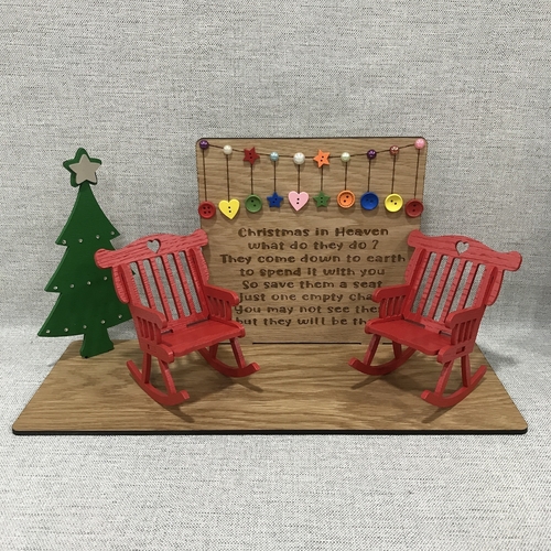 Christmas In Heaven Decoration | Customised Christmas Memorial | Save a Chair | Custom made Memorial Gift | Save A Seat