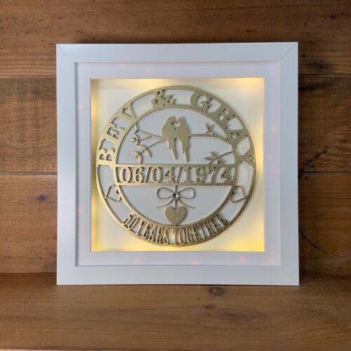 Wedding Anniversary Gift | Symbol of Love Dove Frame | Special Anniversary Gift